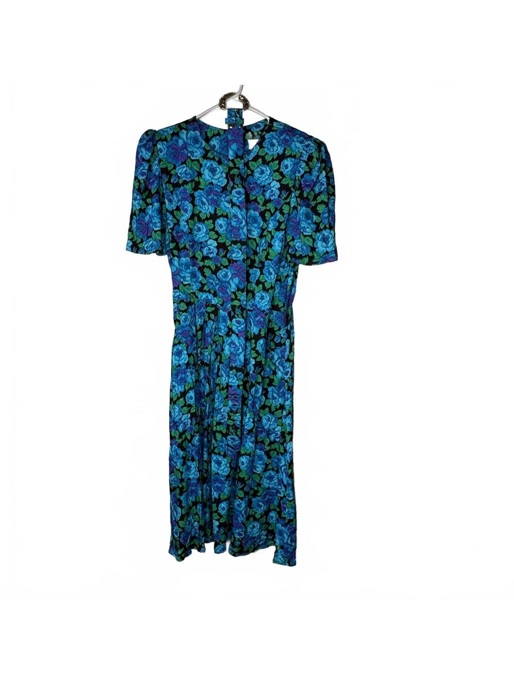 Vintage Vivaldi Floral Cold Shoulder Maxi Dress